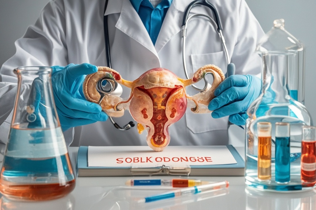 PCOS病理机制示意图